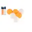 TEDDIES Míčky na stolní tenis / 6 ks / průměr 4 cm / Plast / V blistru / 14+