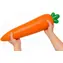 Mačkací strečová mrkev XL jumbo / Antistresová hračka / plast / 34 cm