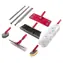 Lamart Clean LT8070 červená / Úklidový set / 7 ks / Tyč z nerezové oceli 120 cm / Plast