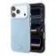 Lacoste PVC Petit Pique Semi Wrap Embossed modrá / Zadní kryt / iPhone 18 Pro / MagSafe