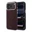 Lacoste PVC Petit Pique Semi Wrap Embossed bordová / Zadní kryt / iPhone 18 Pro / MagSafe