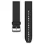 Garmin řemínek QuickFit 22 černý, stříbrná spona / Řemínek / 22 mm / silikonový