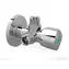Sapho A-80 chrom / Rohový kombinovaný ventil / Mosaz / Závit 1/2" / Max. 25 bar