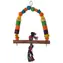 Bird Jewel Hračka - houpačka dřevená s uzlem barevná 32 cm