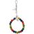 Bird Jewel Hračka - houpačka dřevěná s lanem barevná - kruh 15 cm
