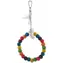 Bird Jewel Hračka - houpačka dřevěná s lanem barevná - kruh 15 cm