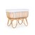 Childhome Košík na miminko ratanový + matrace + potah Jersey Off White / 90 x 52 x 70 cm