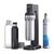 Brita sodaTRIO Carbonator Set černá / výrobník sody / 1x CO2 plyn / 1x skleněná lahev / 1x nerezová láhev