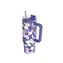 Quokka Nerezový termohrnek s brčkem Stream Flower Dusk 950 ml