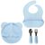 KIK Silikonová sada nádobí pro děti Medvěd Modrá / 4 ks