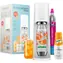 SodaStream Terra bílá MIRINDA Mpack / Výrobník sody / bez BPA / 1x láhev 1 L / 1x CO2 plyn / 1x sirup