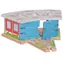 Bigjigs Rail Trojité depo s vraty / od 3 let