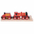 Bigjigs Rail Červená lokomotiva s tendrem + 3 koleje / od 3 let