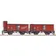 Piko 47032 Sada 2 krytých vagónů G02 „Fit“ DR III / Měřítko:TT (1:120) / Rádius: 287 mm / 14 let 