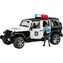 Bruder 2526 Policejní Jeep Wrangler s policistou a příslušenstvím / 1:16 / od 4 let