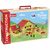 Jeujura Dřevěna stavebnice 220 dílů Velká farma s traktorem a zvířátky / od 5 let