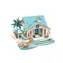 Woodcraft Dřevěné 3D puzzle Vila na Bali / 86 dílků / od 8 let / Obtížnost: jednoduchá
