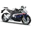 Maisto BMW S 1000 RR bílá / měřítko 1:12 / podstavec / od 3 let