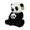 RAPPA Plyšová panda s mládětem 27 cm / ECO-FRIENDLY / od 0 měsíců 