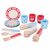 Bigjigs Toys Dřevěný jídelní servis s puntíky / od 3 let