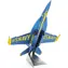Metal Earth 3D Puzzle F/A-18 Super Hornet - Blue Angels / 45 dílků / od 14 let