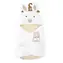 Doudou Plyšová bílá dečka s kapucí Happy Wild 70 cm / od 0 let