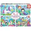 EDUCA Puzzle Kouzelní přátelé 4v1 / (20 & 40 & 60 & 80 dílků) / od 4 let