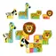 Vilac Dřevěné puzzle Veselé safari / od 2 let