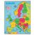 Bigjigs Toys Dřevěné puzzle mapa Evropy / 25 dílků / od 3 let