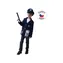 MaDe 09349 - Šaty na karneval - policista, 120 - 130  cm