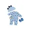 LullaBaby Overal pro panenky modrý s doplňky / od 2 let