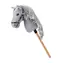 Faunica Hobby horse Apollo, šedý kůň na tyči, provázková hříva / od 3 let
