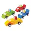 Bigjigs Toys Barevné dřevěné závodní auto 1 ks / od 18 měsíců