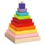 CUBIKA 13357 Barevná pyramida - dřevěná skládačka / 9 dílů / od 18 měsíců