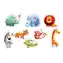 Puzzlika 14774 Africká zvířátka - naučné puzzle 8 zvířátek / 16 dílků / od 2 let