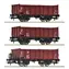 Roco 6600146 3dílná sada otevřených nákladních vozů DR / Měřítko:H0 (1:87) / Délka: 323 mm / 15 let 