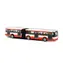 RAPPA 243484 Kovový kloubový autobus červený 18 cm / od 3 let