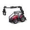 Bburago FARMLAND Lesní traktor se 3 kládami Traktor Massey Ferguson 8740S / 10 cm / od 3 let