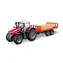 Bburago FARMLAND Traktor Messey Ferguson 8740S s přívěsem na balíky / 10 cm / od 3 let