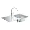 Grohe Dřezy - Set dřezu K200 a baterie BauEdge kartáčovaná nerez/chrom 