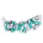 Náramek Perperuna tyrkys B / White turquoise / Skleněné perličky / Rokajl & Perle / Délka 18.5cm / Malá dárková krabička