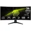 34" MSI MAG 346CQ černá / VA / 3440 x 1440 / 21:9 / 1ms / 4000:1 / 300cd-m2 / DP + HDMI / VESA