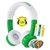 Buddyphones Connect Zelená / dětská drátová sluchátka s mikrofonem / 3 režimy poslechu / skládací / BuddyCable