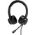 PORT CONNECT 901605 Stereo headset s mikrofonem / USB-A & USB-C / kabel 1.8 m / černá