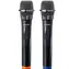 Lenco MCW-020BK / Sada 2x mikrofon / bezdrátový přijímač 6.3mm jack / 863.5 & 864.5 MHz / 2x AA
