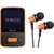 ECG PMP 30 8GB černá & oranžová / MP3 & MP4 přehrávač / 1.5" / 8GB / MicroSD / Radio FM 