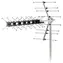 SENCOR SDA-611 / pasivní venkovní anténa / DVB-T&T2 / 12dB / LTE filtr