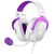 Havit H2002D bílo-fialová / Herní sluchátka s mikrofonem / 2 m / 3.5mm Jack