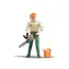 Bruder 60030 Lesní dělník figurka / Velikost 10.7 cm / od 4 let