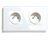 iQtech Millennium KIM1W2 bílá / Chytrá zásuvka / Wi-Fi / 2x zásuvka 16A (F) / měření spotřeby